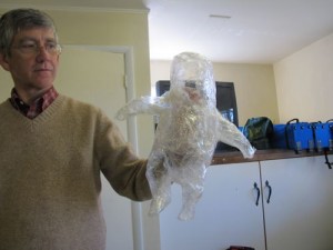 Baby Ghost made from clear packing tape