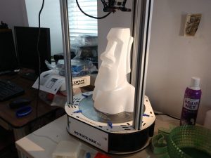 Moai Head printed on delta 3D printer.