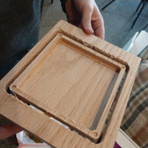 Oak box frame made on our Shapeoko CNC