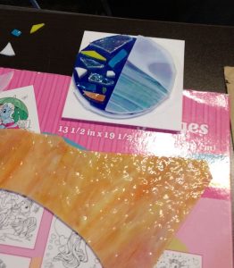 Another glass ornament before going into the kiln.